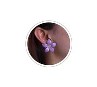 Boho Grandes Boucles D'oreilles Fleurs Roses Or Boucles D'oreilles Marguerite Simple Violet Floral Grand Pétale Dainty Statement Exaggerated Delicate Minimalist Trendy Jewelry For Women