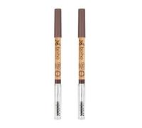 BOHO GREEN | Crayon Sourcils 02 Châtain | Lot de 2 | Définit Densifie et Structure le Regard | Texture Poudrée Longue Tenue | 100% Origine Naturelle Certifié PEFC | Fini Naturel Mat