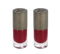 BOHO GREEN | Vernis à Ongles 55 The Red One | Lot de 2 | Brillance Longue Tenue 6 Jours | Formule 85% Naturelle Vegan Cruelty Free | Renforce et Protège | Flacon 5 ml