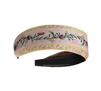 Boho Headbands for Women, Floral Embroidered Head Bands, Headbands for Girls, Hair Accessories, Ethnic Hair Bands, Ethnic Headband for Everyday Wear, 5,51 x 1,89 pouces