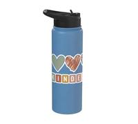 Boho Hearts Back to School Kindergarten Stainless Steel Insulated Water Bottle