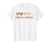 Boho Hearts Back to School Kindergarten T-Shirt Graphique avec Valeur, Homme, Blanc, M