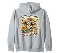 Boho Highland Cow Heart Crazy Citation Art Sweat à Capuche