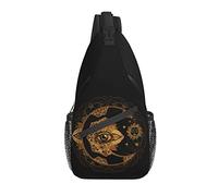 Boho Lune Soleil Astrologie Magie Noir Sac bandoulière, Sac à bandoulière décontracté pour Homme et Femme