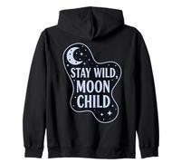Boho Lune Vintage Citation Mystique Nuit Lunaire et Étoiles Sweat à Capuche