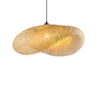 Boho Lustre CréAtivité Chapeau E27 Suspension Rotin Paille De LumièRe RéTro Luminaire Plafonnier Tissage Pour Salle À Manger Salon De Thé, Cuisine, 60Cm