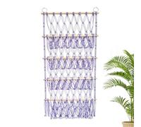 Boho Macrame Net Storage pour peluches, organisateur suspendu réglable à 4 couches avec support mural, hamac de pépinière pour animaux en peluche, porte-décor pour la chambre pour , organisateu