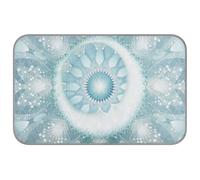 Boho Mandala Flower Pattern Light Blue1 Summer Summer Cooling Mat Self Cooling Pet Beds for Cats for Chihuahua Cat Outdoor Antidérapant Manta refreshcante para perro M