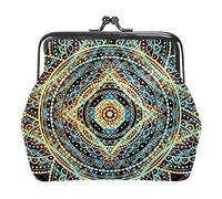 Boho Mandalas Floral Vintage Femmes en Cuir PU Porte-Monnaie Filles Mini Boucle Porte-Monnaie Pochette