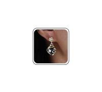Boho Mariage Boucles D'oreilles Strass Noir Minuscules Boucles D'oreilles Pendantes Petit Clou Cz Goutte Étincelante Dainty Bridal Diamond Simple Cubic Zirconia Cute Delicate Minimalist For Women