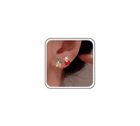 Boho Mariage Mini Boucles D'oreilles Strass Dainty Small Cz Earrings Simple Tiny Crystal Cute Smaller Cartilage Delicate Minimalist Trendy Jewelry For Women