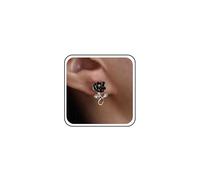 Boho Mariage Petites Boucles D'oreilles Fleur Blanche Or Petites Boucles D'oreilles Marguerite Simple Noir Floral Dainty Cute Petal Crystal Sparkly Mini Cz Enamel Rose Delicate Minimalist For Women