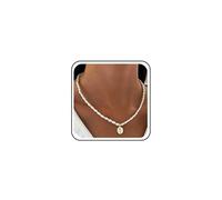 Boho Mini collier de perles doré brin de perle fin collier mignon Simple minimaliste chaîne tour de cou délicat rond Coin pendentif collier petite Marguerite petite fleur florale Cz Rose femmes