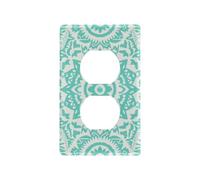 Boho Mint Green Vintage Fleurs Décoratives Couvertures Murales Mignon Interrupteur Plaques Tapa Para Interruptor de Luz Duplex Outlets