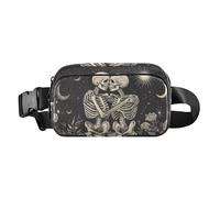 Boho Moon Stars Love Sac banane tendance pour homme et femme Sac banane multifonction avec sangle réglable pour voyage, shopping, course à pied