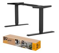 boho office® Homedesk - piètement de Table Noir, réglage en Hauteur électrique en continu, Fonction mémoire, écran Tactile, Protection anticollision sophistiquée et sécurité Enfants