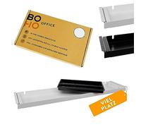 boho office® Organiseur, Tiroir de bureau coulissant, tiroir à ustensiles en blanc Dimensions 85 x 18,5 cm à fixer sous le plan de travail avec insert pratique