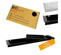 boho office® Organiseur, Tiroir de bureau coulissant, tiroir à ustensiles en noir Dimensions 85 x 18,5 cm à fixer sous le plan de travail avec insert pratique