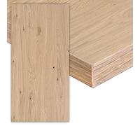 boho office Plateau de Bureau/de Table 160 x 80 x 2,6 cm plaqué chêne Sauvage véritable, affiné avec de l’Huile pour parquet, Mat terne