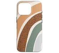 Boho Orange brûlé Demi-Arc-en-Ciel avec Motif à Pois Coque pour iPhone 16 Pro