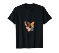 Boho Papillon Plume Art Abstrait T-Shirt Graphique avec Valeur, Homme, Noir, L