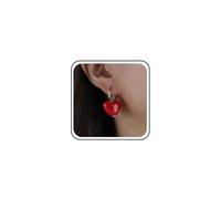 Boho Punk gothique petites boucles d’oreilles coeur noir Dangle délicates boucles d’oreilles coeur rouge minuscule goutte Simple plus petit mignon bouffant amour délicat minimaliste bijoux femmes