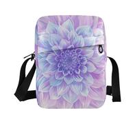 Boho Purple Blooms Mystery Sac messager pour homme Sac à bandoulière Femme Sac à bandoulière Sac à main Bandoulière Réglable pour les affaires