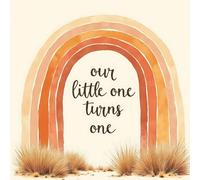 Boho Rainbow 1st Birthday Guest Book: Bohemian Rainbow - Themed Neutral Pastel First Birthday Keepsake with Sign-In Pages, Memory Notes & Gift Log for Girls or Boys