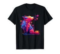 Boho Rainbow Fox avec Fleurs Fantaisie Nature T-Shirt