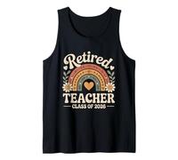 Boho Rainbow Retired Teacher Class of 2026 Funny Retirement Débardeur