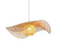 Boho Rattan Lights 1-Pack Farmhouse 25.6" Dome Hand Woven Bamboo Light Geometric Sshade For Kitchen Island Fixture For Home Decor Teahouse Living Room Bedroom/65Cm