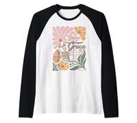 Boho Retro Christian Grow in Grace Christian Bible Hommes Femmes Manche Raglan