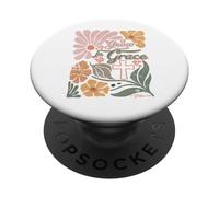 Boho Retro Christian Grow in Grace Christian Bible Hommes Femmes PopSockets PopGrip Adhésif