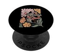 Boho Retro Fête des Mères Christian Cool Moms Love Jesus PopSockets PopGrip Adhésif