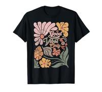 Boho Retro Funny Citation Good Vibes Only Hommes Femmes T-Shirt