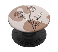 Boho Rose Fleur Beige Terre Cuite Bohème Esthétique Femme PopSockets PopGrip Adhésif