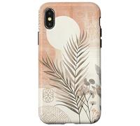 Boho Soleil Feuille Palmier Abstrait Nature Blissful Coque pour iPhone X/XS