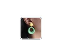 Boho sposa grandi orecchini bianchi acrilici Chunky cerchio largo 80 anni 91 orecchini Neon rosa Stud resina verde grande rotonda Dangle spesso retrò grande semplice frase carino donne minimaliste