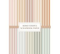 Boho Stripes Scrapbook Paper: Decorative Craft Pages For Card Making, Collage, Origami, Mixed Media and DIY Projects - Double Sided Sheets - Muted Patterns