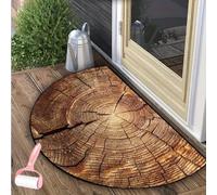 Boho Style Semicircular Door Mat,Half Round Absorbent Carpet,Front Door Entryway Rug,Easy Clean Non Slip Soft Floor Carpet for Indoor Outdoor Entrance Bathroom Dorm