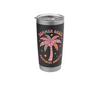 Boho Summer Oasis Paradise vous attend un palmier tropical rétro Gobelet isotherme en acier inoxydable double paroi