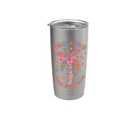 Boho Summer Oasis Paradise vous attend un palmier tropical rétro Gobelet isotherme en acier inoxydable double paroi