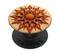 Boho Sun Mandala Géométrique Radiant Symétrie Design PopSockets PopGrip Adhésif