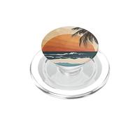 Boho Sun Sunset Tropical Palm Tree on The Beach Waves Sand PopSockets PopGrip pour MagSafe