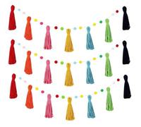 Boho Tassel Garland, Party Supplies for Christmas, 3 Pieces Boho Classroom Garland Decor, Photography School Bulletin Nursery Ceiling Class Library Elementary