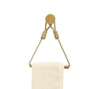 Boho Toilet Paper Roll Holder Wall Mounted Rope Tissue Paper Holder, Rustic Hangable Papers Rack for Kitchen and Bathroom, Farmhouse Wall Art Decor Organizer with Natural Style Design