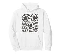Boho Tournesol foncé Wildflower Floral Botanical Sweat à Capuche