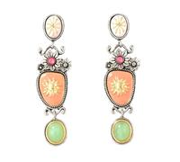 Boho tournesol multicolore boucles d'oreilles rétro Floral déclaration boucles d'oreilles pour les femmes universel correspondant accessoire adapté pour les vacances,les festivals et lavie quotidienne