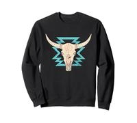 Boho Vache crâne Taureau Femme Cowgirl Vintage Country Girl Sweatshirt