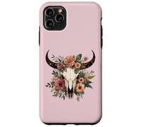 Boho Vache Taureau Crâne Fleurs Wild West Western Cowgirl Texans Coque pour iPhone 11 Pro Max